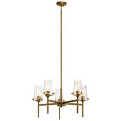Kichler Alton 27" Wide Natural Brass 5-Light Chandelier