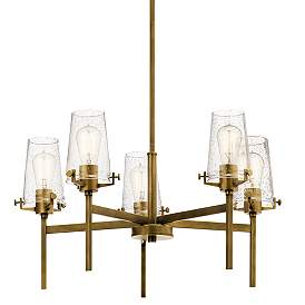 Image2 of Kichler Alton 27" Wide Natural Brass 5-Light Chandelier more views