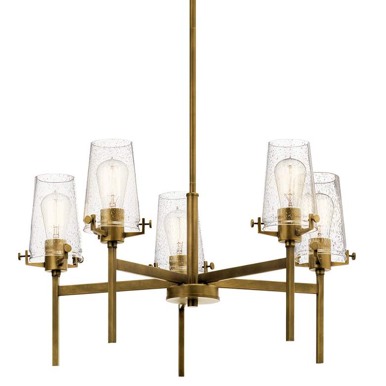 Image 2 Kichler Alton 27" Wide Natural Brass 5-Light Chandelier more views