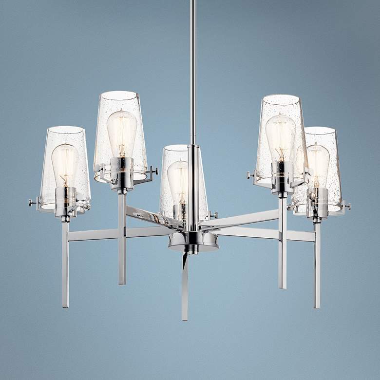 Image 1 Kichler Alton 27" Wide Polished Nickel 5-Light Chandelier