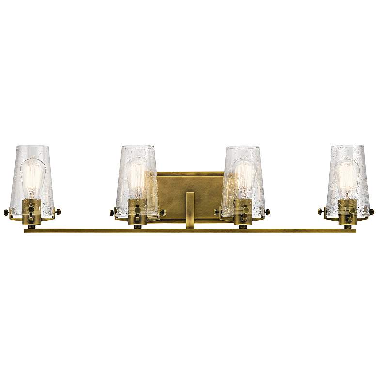 Image 1 Kichler Alton 33 3/4" Wide Natural Brass 4-Light Bath Light
