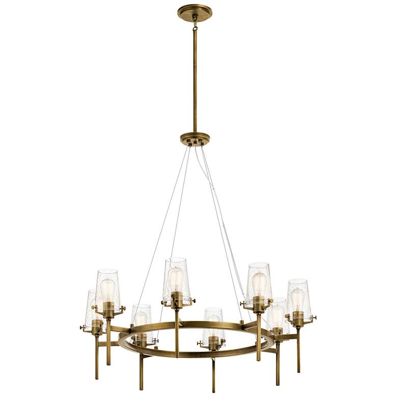 Image 2 Kichler Alton 38" Wide Natural Brass 8-Light Ring Chandelier