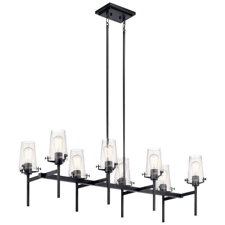Image 2 Kichler Alton 46" Wide Black 8-Light Linear Chandelier