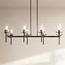 1_Kichler Alton 46" Wide Black 8-Light Linear Chandelier