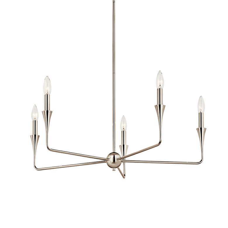 Image 6 Kichler Alvaro 30 1/4" Wide 5-Light Polished Nickel Chandelier more views