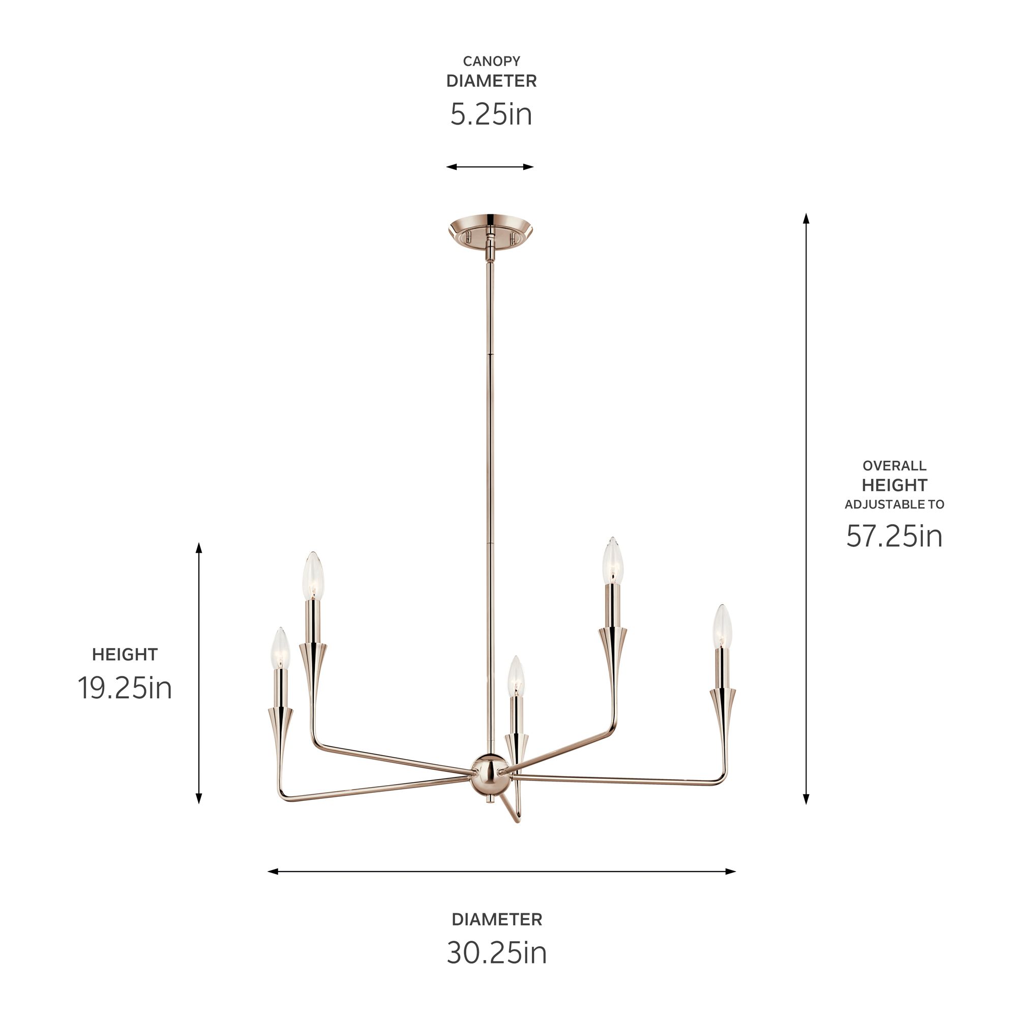 Kichler Alvaro 30 1/4" Wide 5-Light Polished Nickel Chandelier