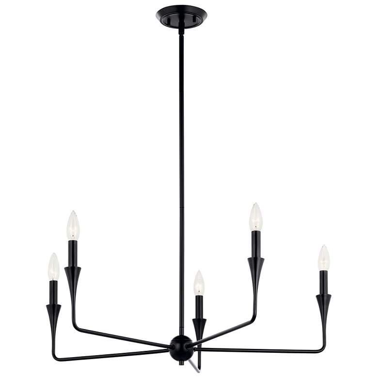 Image 3 Kichler Alvaro 30 1/4" Wide Black 5-Light Chandelier