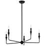 3_Kichler Alvaro 30 1/4" Wide Black 5-Light Chandelier