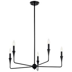 Kichler Alvaro 30 1/4" Wide Black 5-Light Chandelier