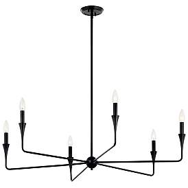 Image2 of Kichler Alvaro 40 1/4" Wide Black 6-Light Chandelier