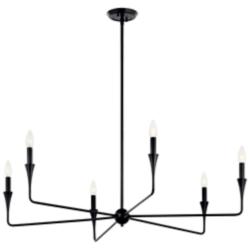 Kichler Alvaro 40 1/4" Wide Black 6-Light Chandelier