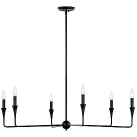 Image3 of Kichler Alvaro 40 1/4" Wide Black 6-Light Chandelier more views