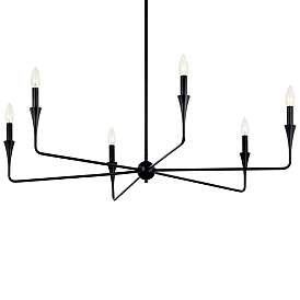 Image4 of Kichler Alvaro 40 1/4" Wide Black 6-Light Chandelier more views
