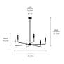 6_Kichler Alvaro 40 1/4" Wide Black 6-Light Chandelier more views