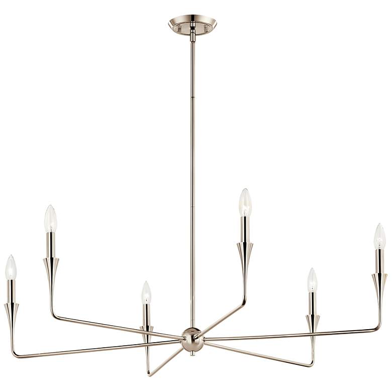 Image 2 Kichler Alvaro 40 1/4"W Polished Nickel 6-Light Chandelier
