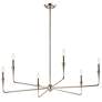 2_Kichler Alvaro 40 1/4"W Polished Nickel 6-Light Chandelier