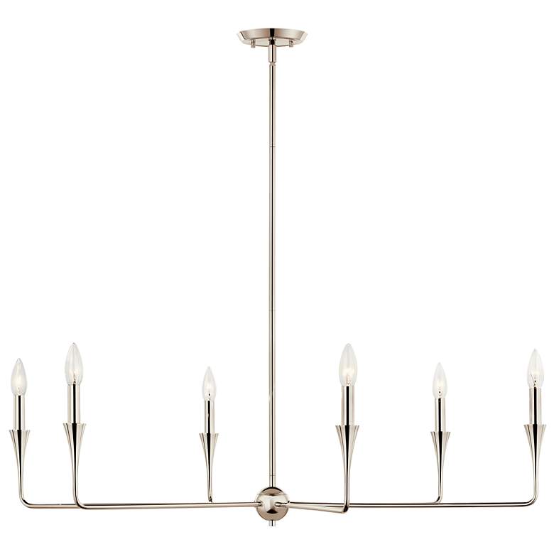 Image 3 Kichler Alvaro 40 1/4"W Polished Nickel 6-Light Chandelier more views