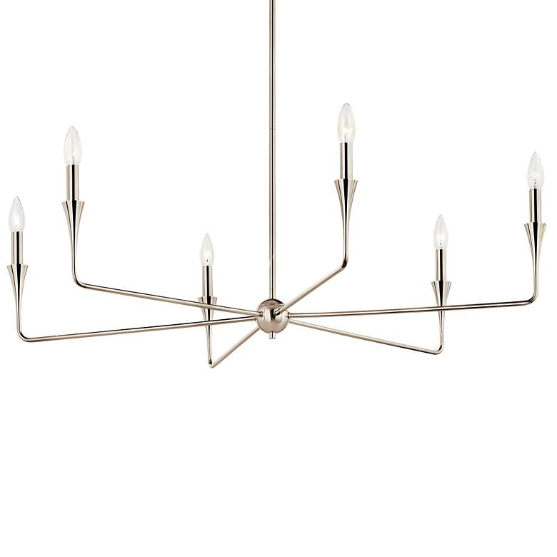 Image 4 Kichler Alvaro 40 1/4"W Polished Nickel 6-Light Chandelier more views