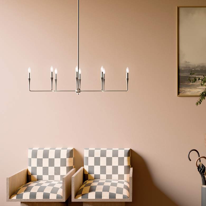 Image 7 Kichler Alvaro 45 1/2" Polished Nickel 8-Light Linear Chandelier more views