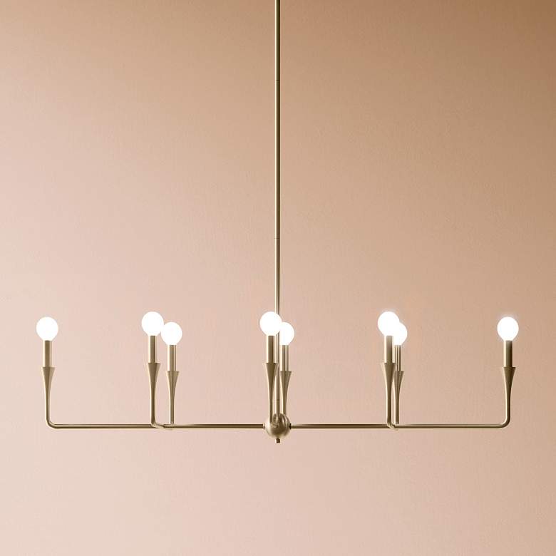 Image 1 Kichler Alvaro 45 1/2" Wide 8-Light Champagne Bronze Linear Chandelier
