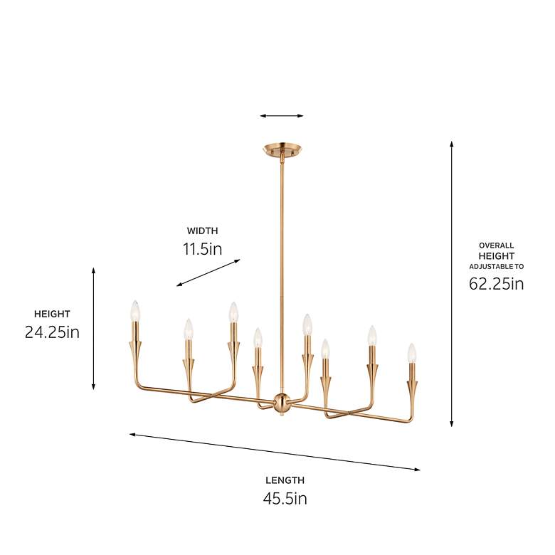 Image 6 Kichler Alvaro 45 1/2" Wide 8-Light Champagne Bronze Linear Chandelier more views