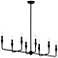 Kichler Alvaro 45 1/2" Wide Black 8-Light Linear Chandelier