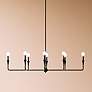 1_Kichler Alvaro 45 1/2" Wide Black 8-Light Linear Chandelier