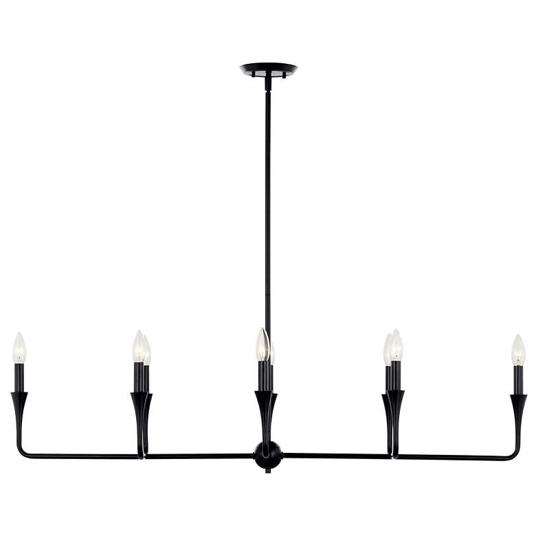 Image 3 Kichler Alvaro 45 1/2" Wide Black 8-Light Linear Chandelier more views