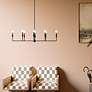 7_Kichler Alvaro 45 1/2" Wide Black 8-Light Linear Chandelier more views