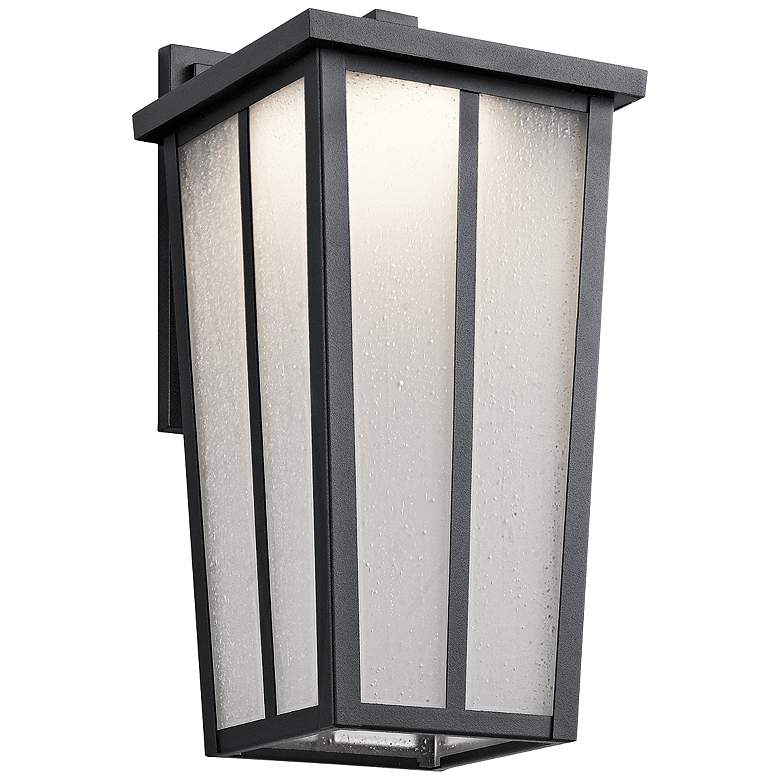 Image 1 Kichler Amber Valley 15 inchH LED Black Outdoor Wall Light