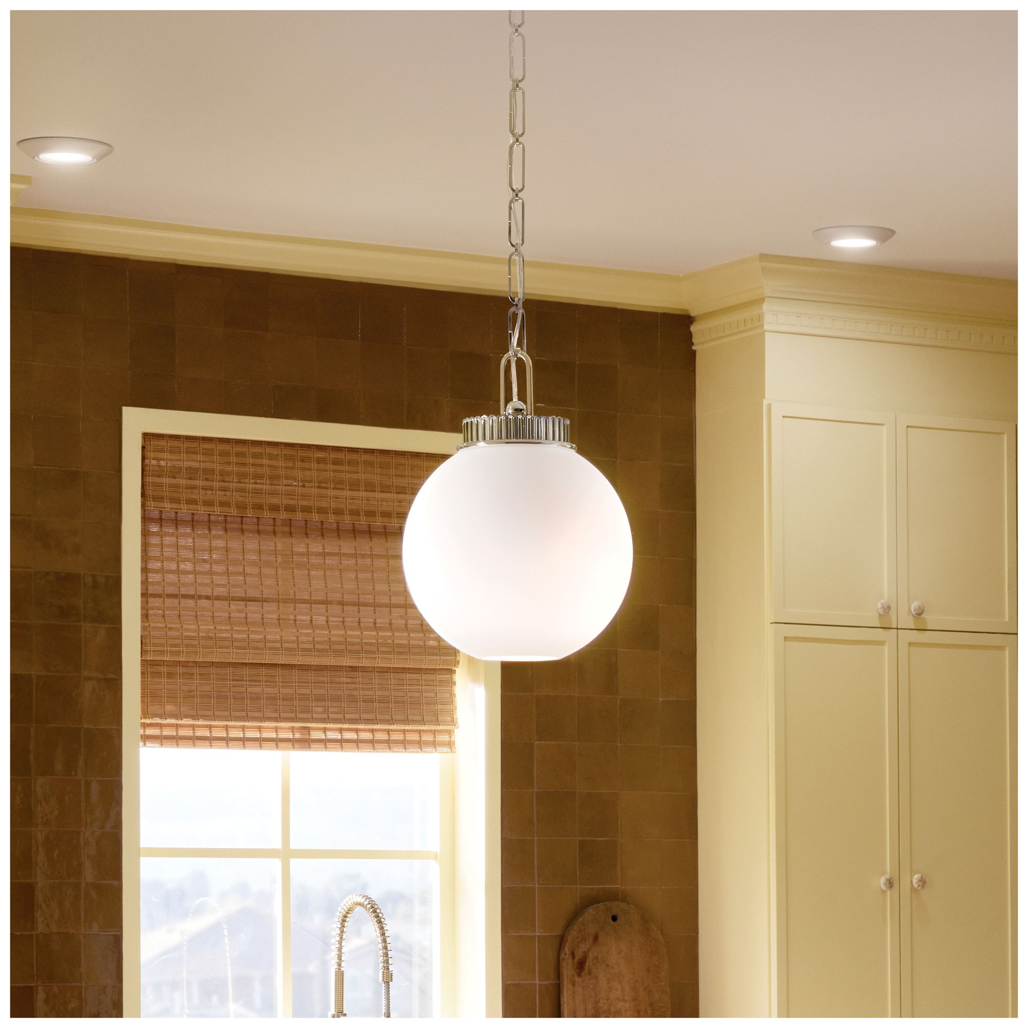 Image 2 Kichler Andorra 11" 1 Light Pendant in Polished Nickel more views