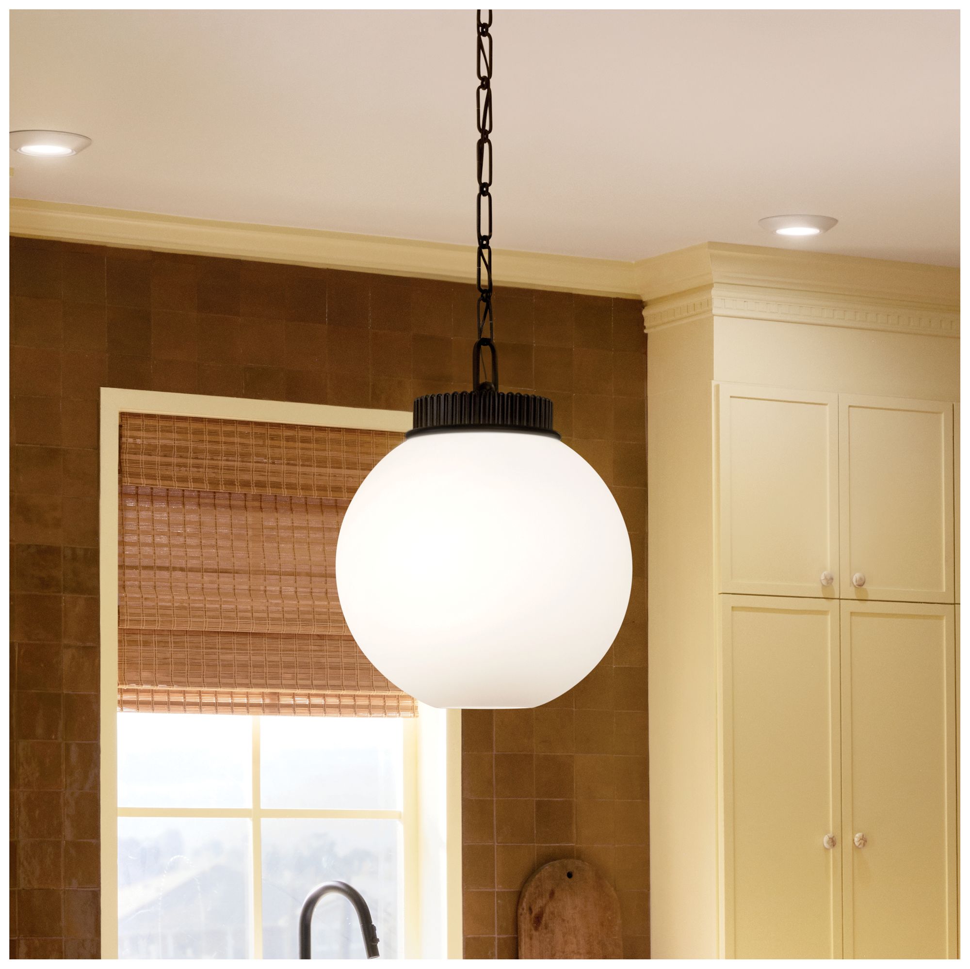 Image 2 Kichler Andorra 15" 1 Light Pendant in Black more views