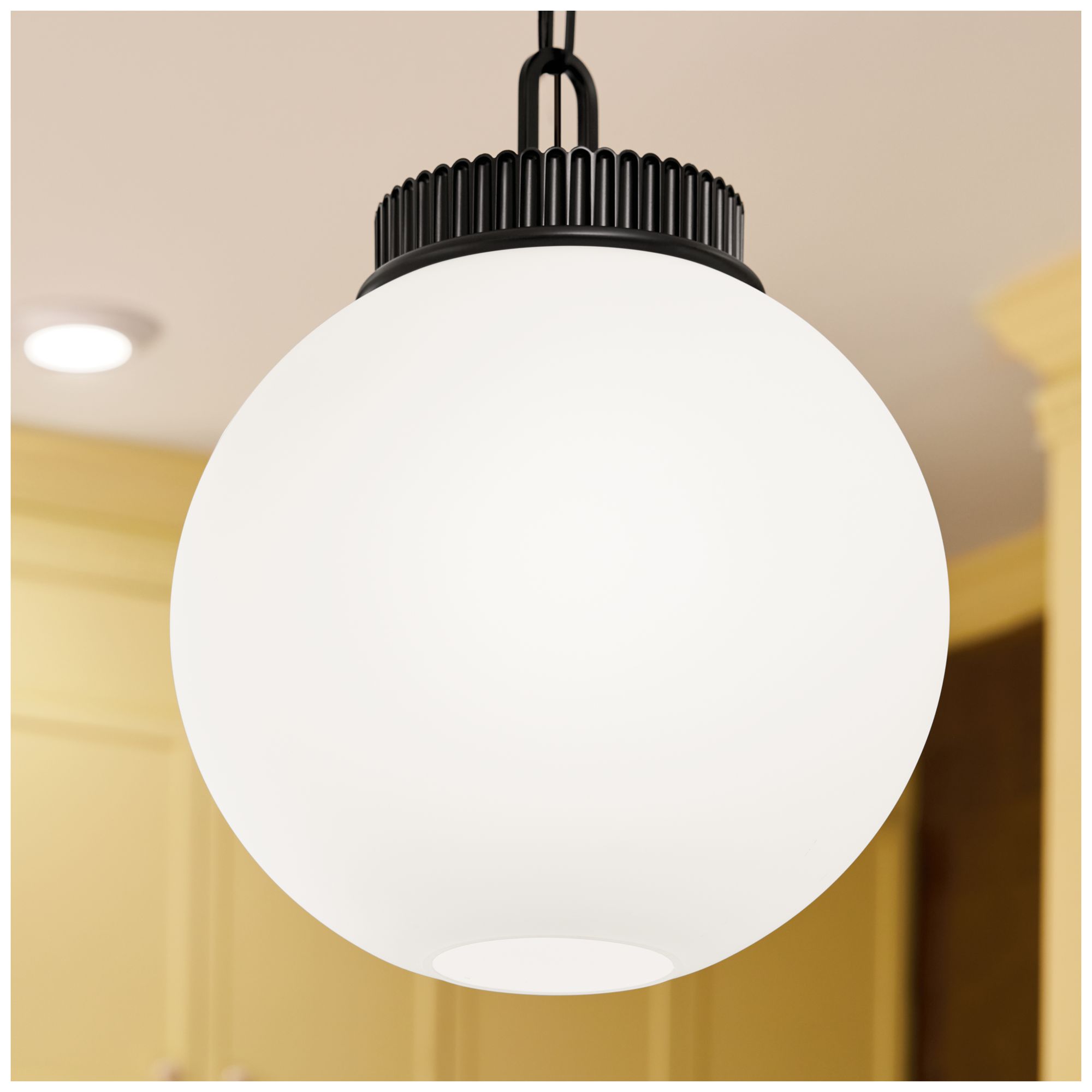 Image 4 Kichler Andorra 15" 1 Light Pendant in Black more views