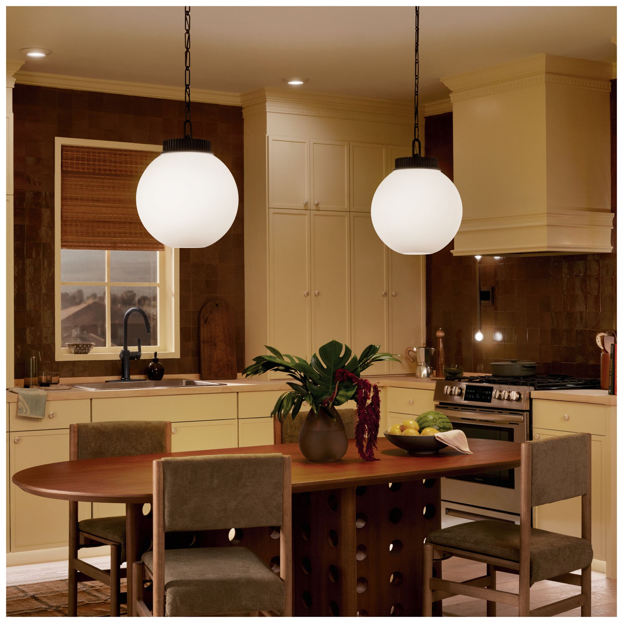 Kichler Andorra 15" 1 Light Pendant in Black