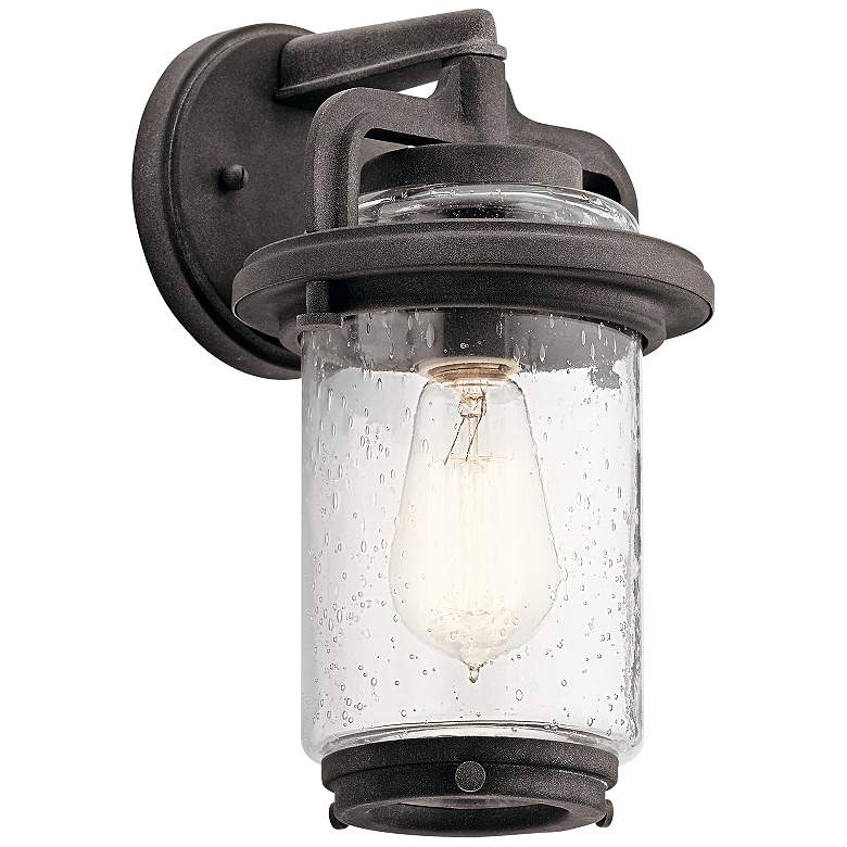 Image 1 Kichler Andover 11 1/2"H Weathered Zinc Outdoor Wall Light