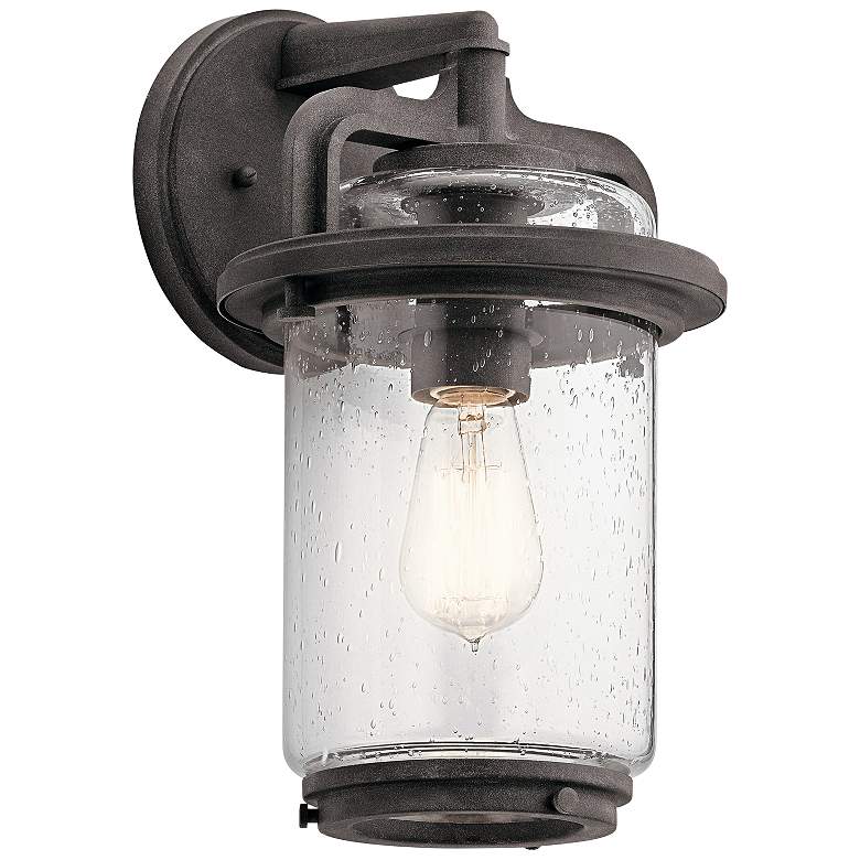 Image 1 Kichler Andover 14" High Weathered Zinc Outdoor Wall Light