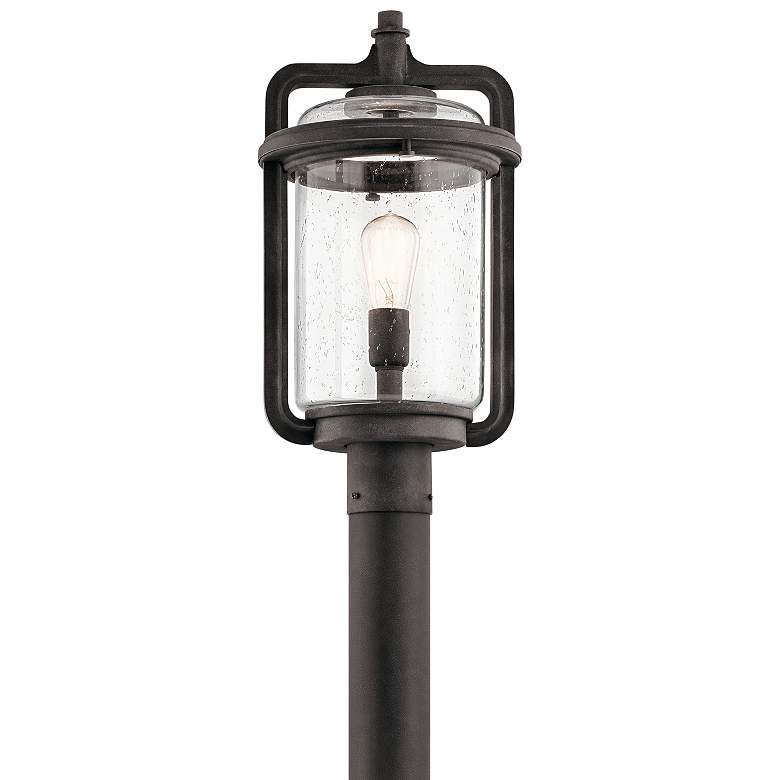 Image 1 Kichler Andover 19 3/4"H Weathered Zinc Outdoor Post Light