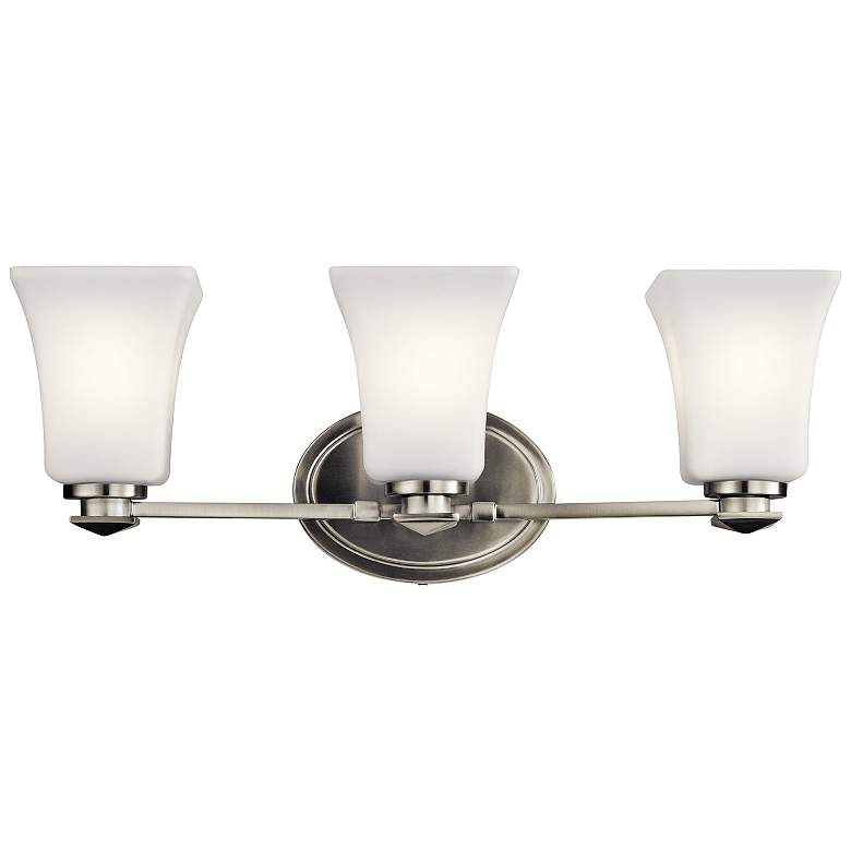 Image 1 Kichler Archer 20 3/4 inchW Brushed Nickel 3-Light Bath Light