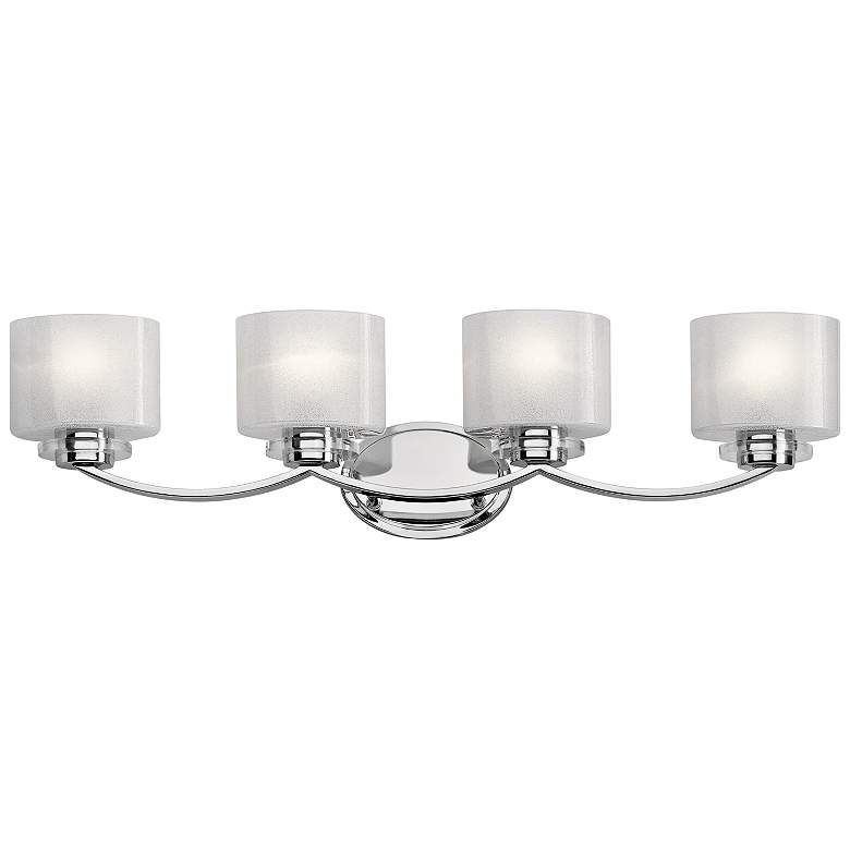 Image 1 Kichler Archer 33 1/4 inch Wide Chrome 4-Light Bath Light