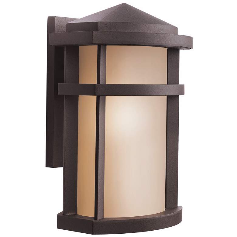 Image 1 Kichler Architectural Bronze 13 inch High Outdoor Wall Light