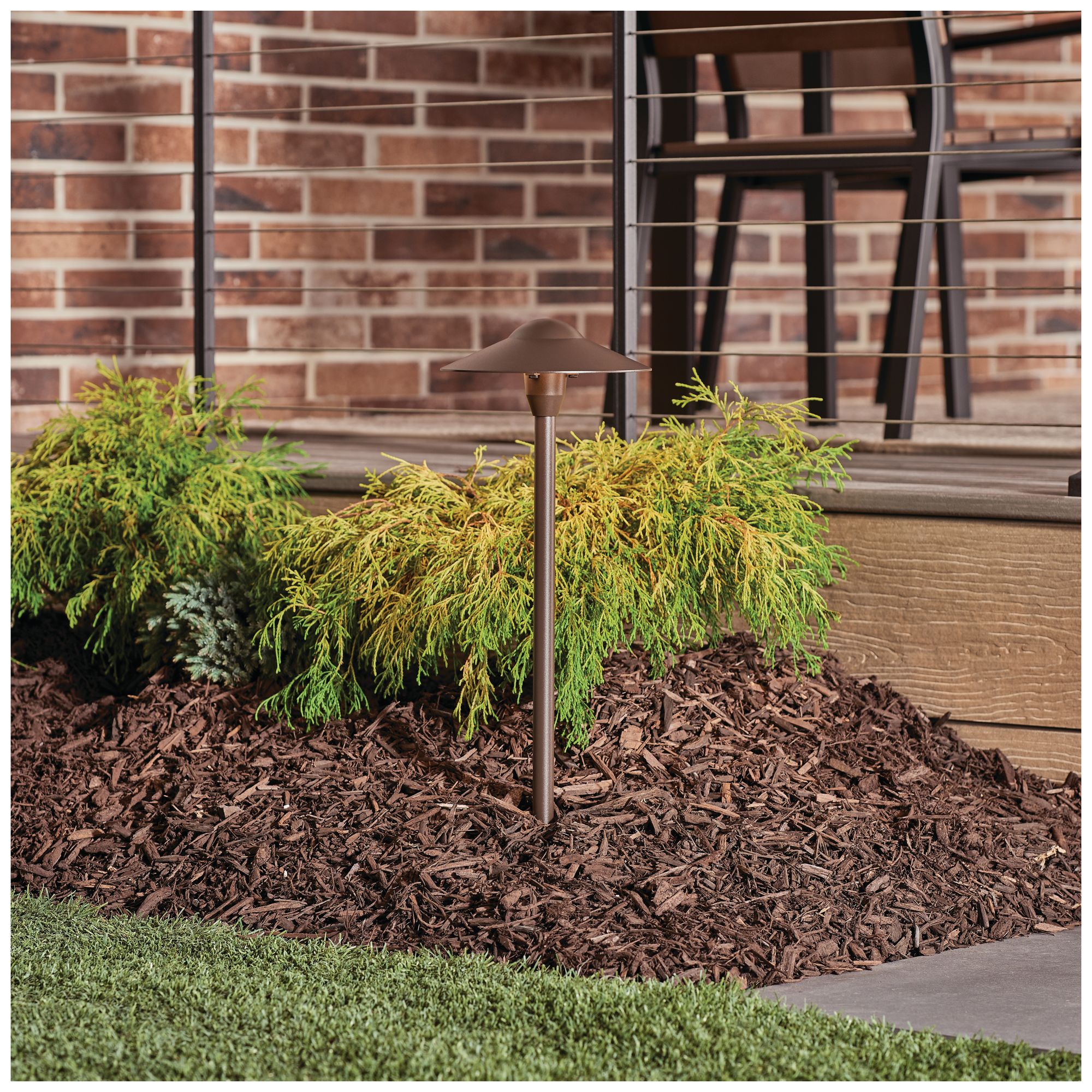 Kichler Architectural Bronze Landscape Path Light in scene