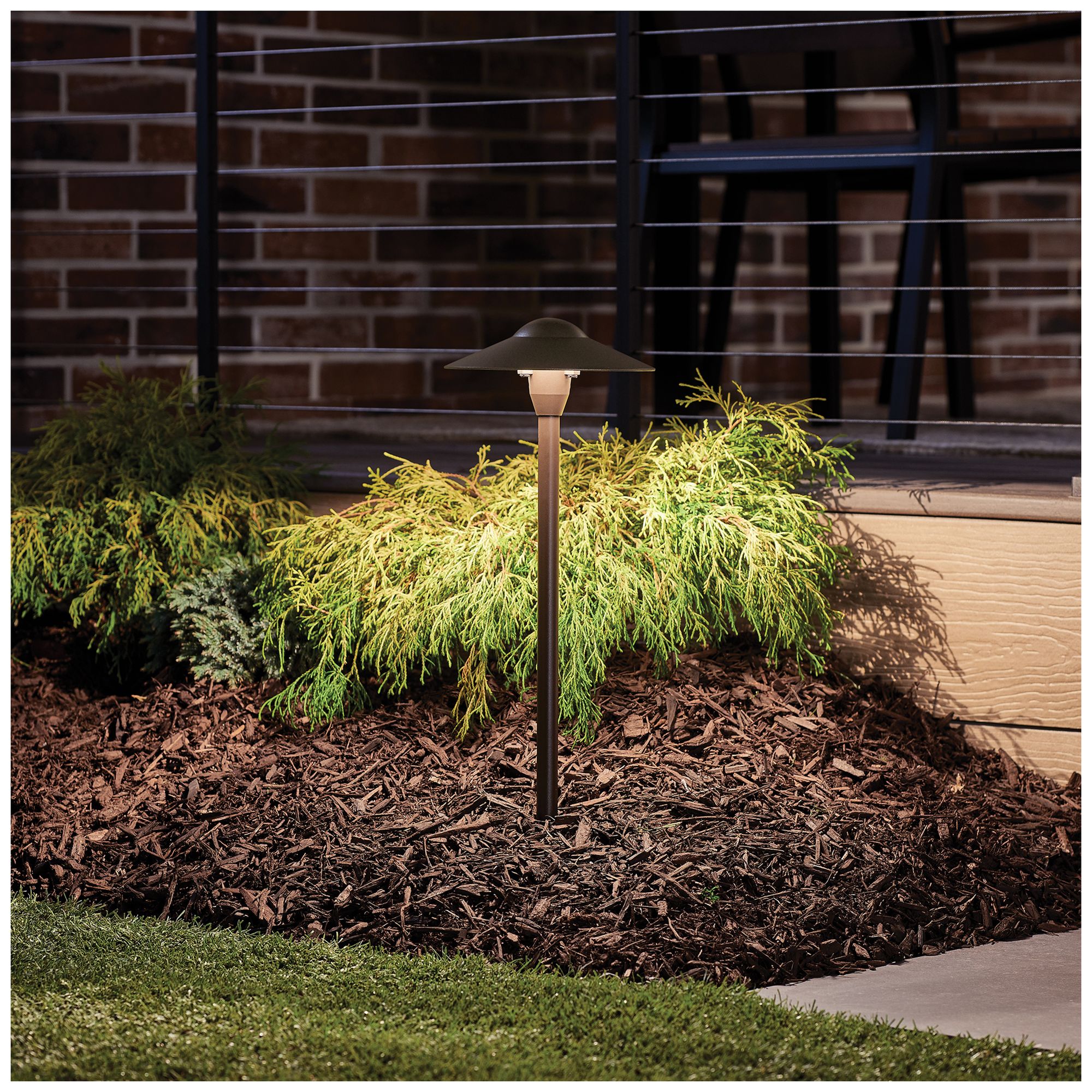 Kichler Architectural Bronze Landscape Path Light in scene