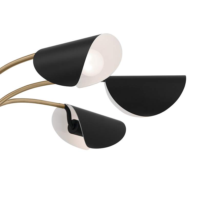 Image 2 Kichler Arcus 45.5 Inch 8 Light Chandelier in Champagne Bronze with Black more views