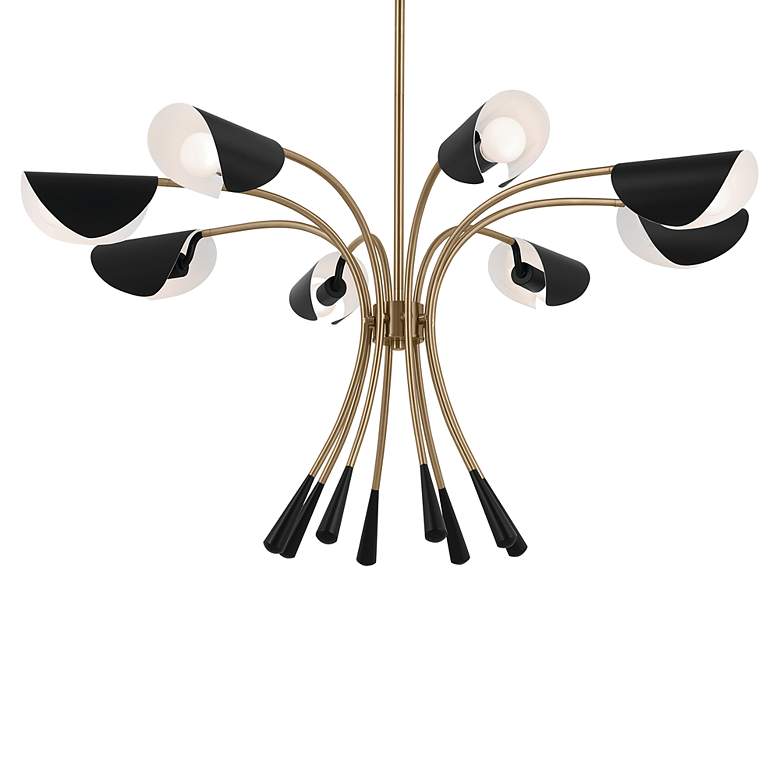 Image 3 Kichler Arcus 45.5 Inch 8 Light Chandelier in Champagne Bronze with Black more views
