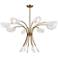 Kichler Arcus 45.5 Inch 8 Light Chandelier in Champagne Bronze with White