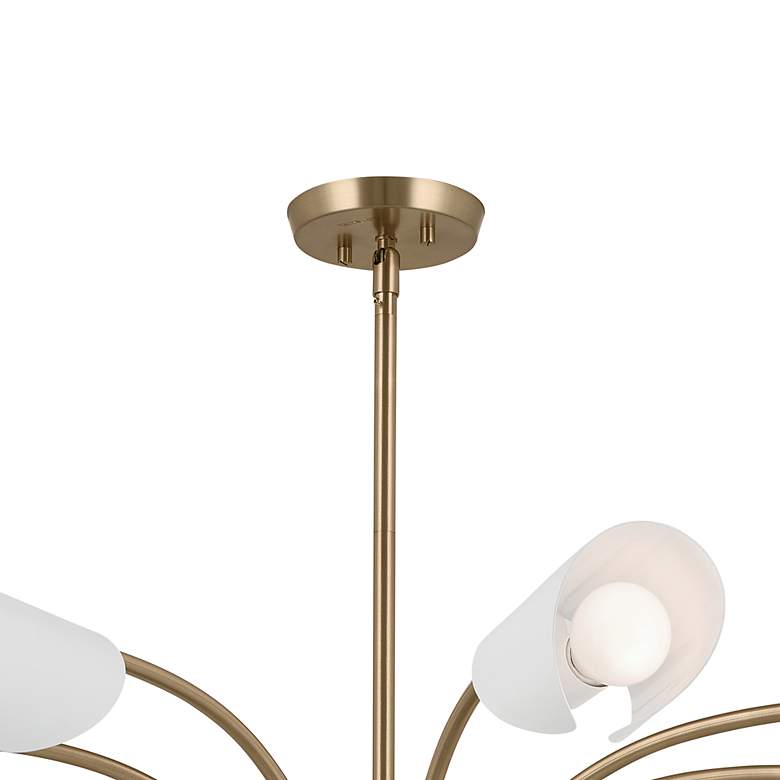 Image 3 Kichler Arcus 45.5 Inch 8 Light Chandelier in Champagne Bronze with White more views