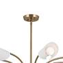 Thumbnail3 of Kichler Arcus 45.5 Inch 8 Light Chandelier in Champagne Bronze with White more views