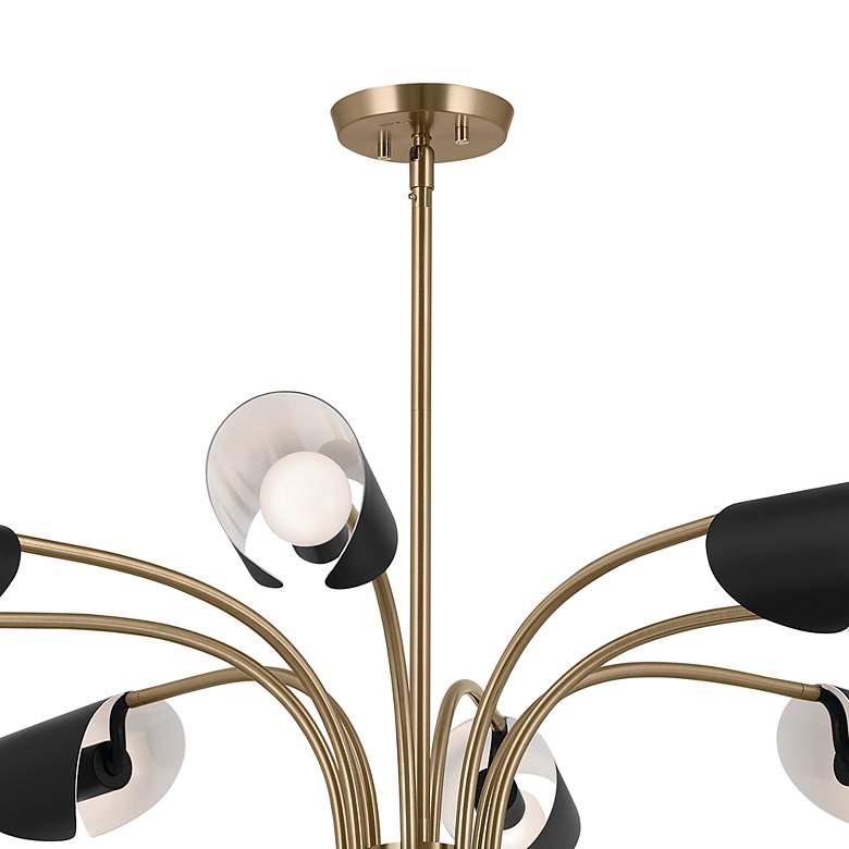 Image 3 Kichler Arcus 46.25 Inch 12 Light Chandelier in Champagne Bronze with Black more views