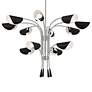 Thumbnail2 of Kichler Arcus 46.25 Inch 12 Light Chandelier in Satin Nickel with Black more views