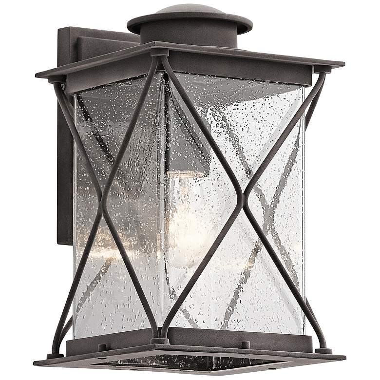 Image 1 Kichler Argyle 12 3/4 inchH Weathered Zinc Outdoor Wall Light